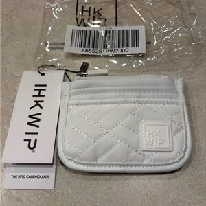 HKWIP White Quilted Card Holder